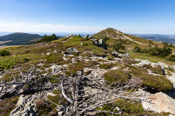 Le mont Mézenc est un sommet montagneux d'origine volcanique situé au sud-est du Massif central, ...