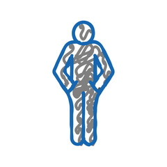 pocket people silhouette icon doodle illustration