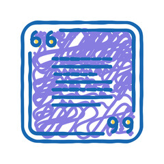 quote testimonial customer icon doodle illustration