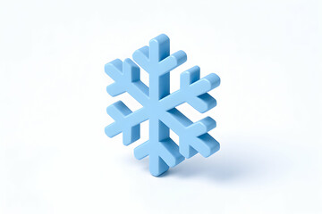 Obraz premium A blue snowflake symbol representing winter.