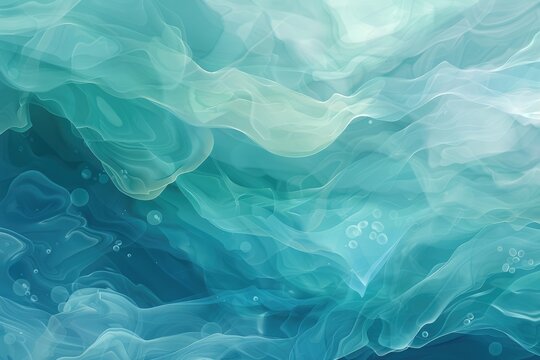 Abstract underwater blue color liquid wave flow express energetic surface. Seamless texture of vividness curve swirling convey sense of harmony and water scene perfect for effect and graphic. AIG61.