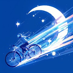 Night sky bicycle ride
