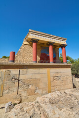 Knossos Palace architectural details under sunlight