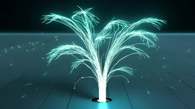 Tropical palm silhouettes stand against the night sky, evoking a summer beach paradise