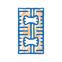 roller bandage first aid icon doodle illustration