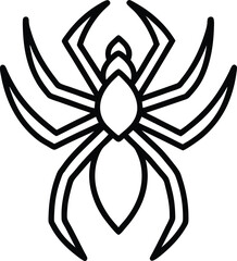 spider vector illustration line art