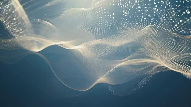 Blue light illuminates a bubbly underwater world map where a jellyfish floats in the textured, blue sea