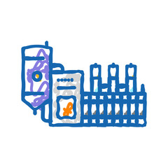 dri furnace steel production icon doodle illustration