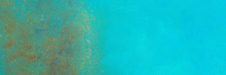 Emerald green and rusty texture background, abstract backdrop for design, top view, copy space, banner