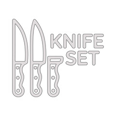 A silhouette of knife icon vector on a white background
