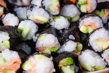 sushi fait maison gros plane