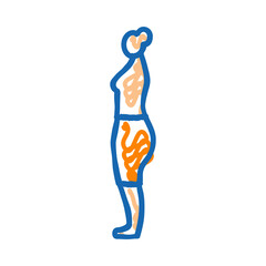 lower body fat body type icon doodle illustration