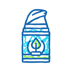 natural ingredient cream icon doodle illustration
