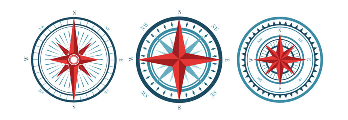 Set Various vintage marine compasses 