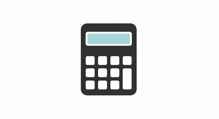 Calculator Icon for Finance or Math Concepts on White