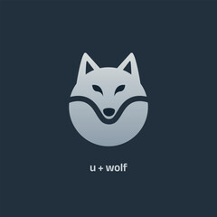 Minimalist Wolf Head Logo Design