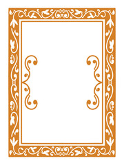 Gold Line Style Ornamental Frames Vector Art Deco