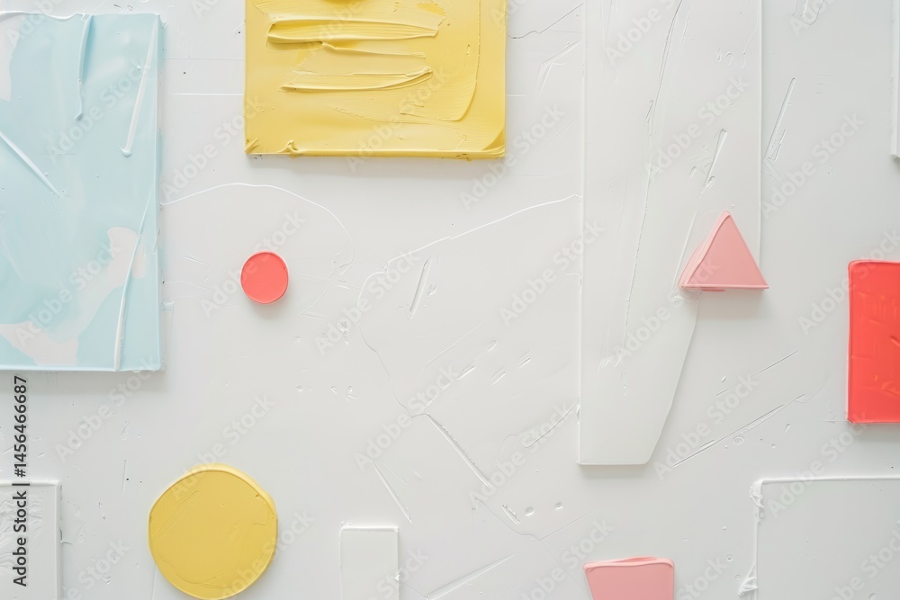 Poster layered pastel-colored circles overlapping on a soft background. background of 3d rendering geometri