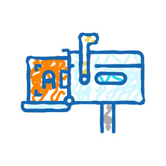 direct mail advertising icon doodle illustration