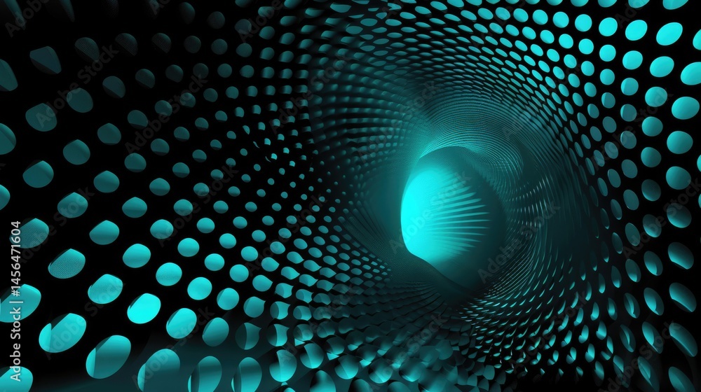 Poster diagonal lines with neon teal glow on dark background. digital artwork for modern and futuristic des