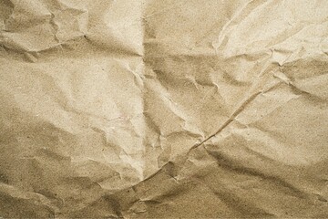crumpled brown paper background, 4k brown paper background