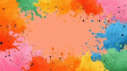 Fototapeta premium Vibrant Colorful Paint Splatter Background Design Perfect for Festive Projects