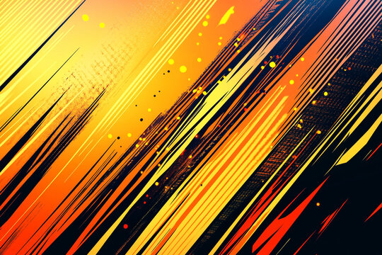 Dynamic comic background with strong diagonal lines and flashes creating the effect of movement, comicbook style