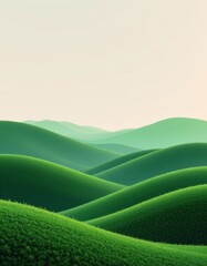 Obraz premium Rolling Green Hills Landscape