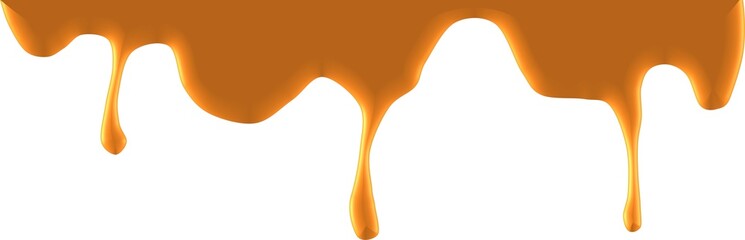A smooth 3D-style caramel drip background featuring rich dark and light caramel tone. Ideal for dessert branding, packaging, digital decoration, or food-related designs.