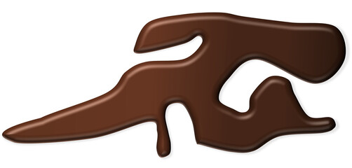 3D abstract coffee spill illustration resembling a natural coffee stain. Stylized to mimic a real spilled drink on a surface. Useful for mockups, cafe branding, digital papers, scrapbooking or blog.