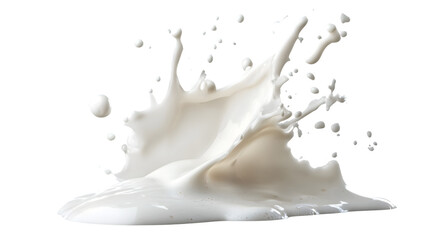 Milk Splash Isolated on White Background for Creative Projects