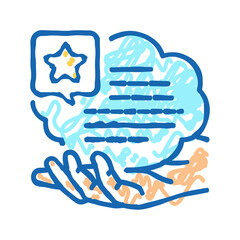 demonstrate good communication skills icon doodle illustration