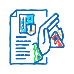 responsive crisis management icon doodle illustration