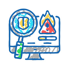 proactive crisis management icon doodle illustration