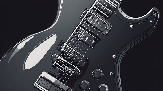guitar, music, electric, instrument, rock, isolated, string, musical, bass, sound, white, black, band, jazz, vector, blues, acoustic, strings, electric guitar, equipment, wood, metal, musician, concer