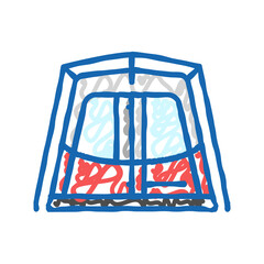 hiking tent vacation icon doodle illustration