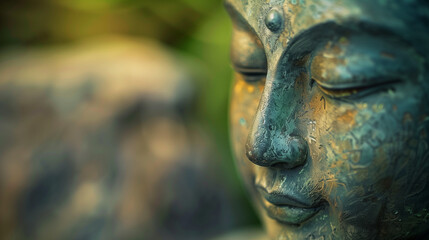 Soft focus photo of a serene expression 