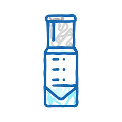 Fototapeta premium conical vial chemical glassware lab icon doodle illustration