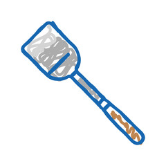 stainless steel spatula kitchen cookware icon doodle illustration