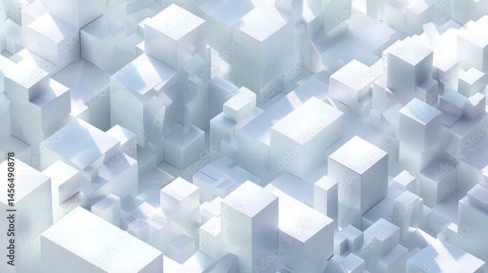 Poster abstract picture micro particle in geometric shape represent data flow. vivid flowing object with hi
