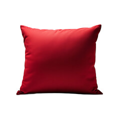 A vibrant red pillow, perfect for adding a pop of color and comfort to any space. Its smooth texture and inviting appearance make it a stylish and cozy addition to home decor