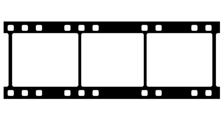 Film strip frame in black