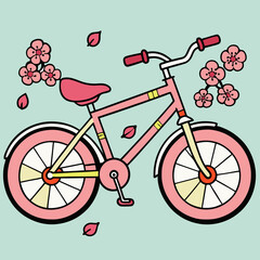 Fototapeta premium vintage bicycle vector illustration