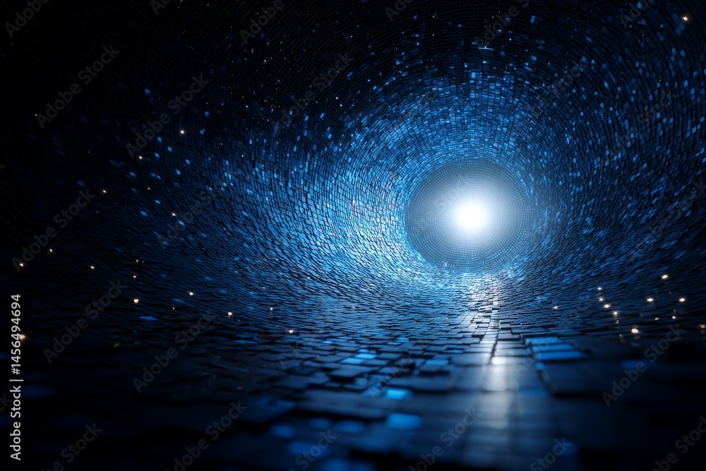 Poster this stock image boasts an abstract background centered around ultra-futuristic technology