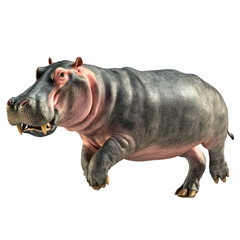 Hippopotamus isolated on white or transparent background
