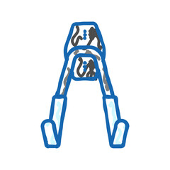 utility hook garage tool icon doodle illustration