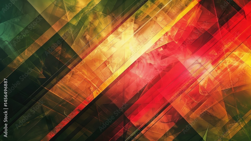 Poster abstract picture micro particle in geometric shape represent data flow. vivid flowing object with hi