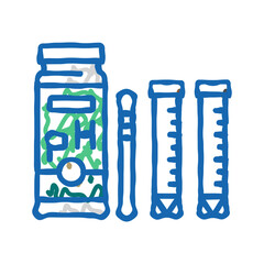 soil test kit garden tool icon doodle illustration