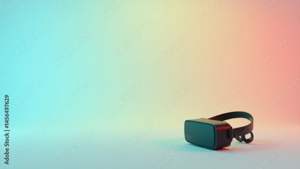 Poster webxr. virtual reality glasses. isolated background, copyspace.. imaginary virtual reality glasses s