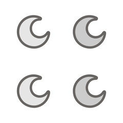Moon Phases Vector Icon